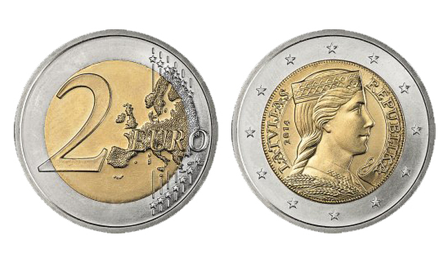 Sarucis Mildas eiro monētu īpatsvars