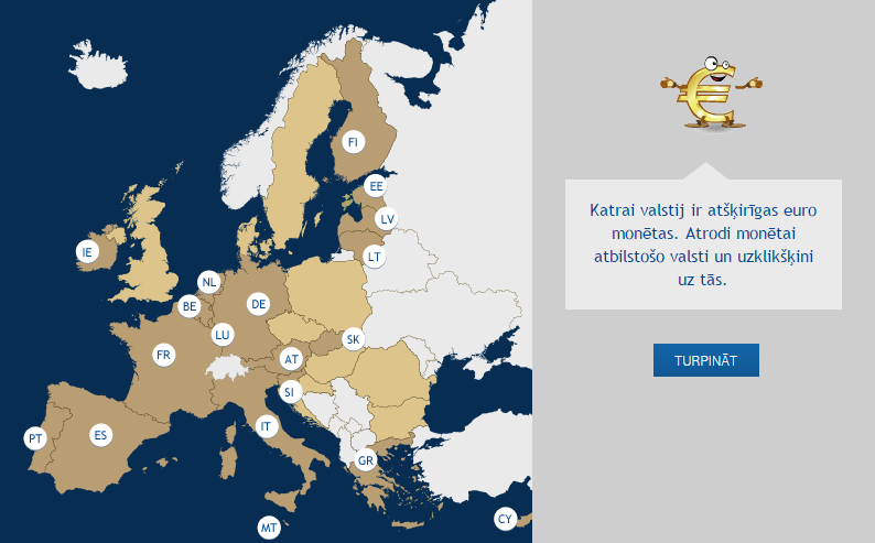 No kuras valsts ir šī eiro monēta? Interaktīva viktorīna.