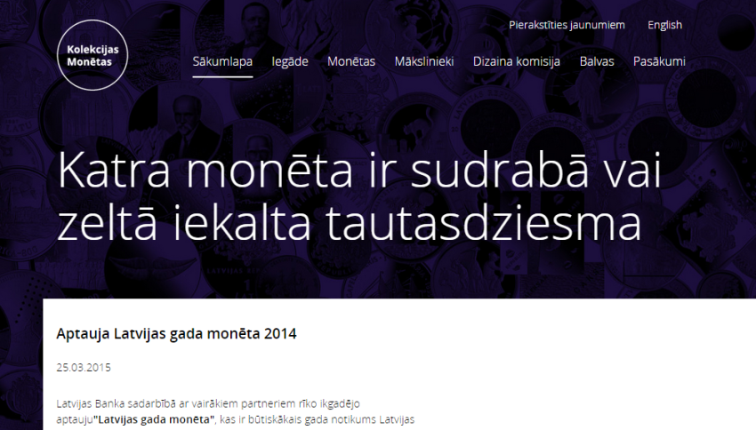 Latvijas Bankas majas lapas jauns dizains